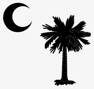Palmetto Moon Black Clip Art - South Carolina Palmetto Tree