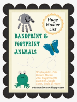 Handprint, Footprint, & Fingerprint Animal Crafts - Thank You Card