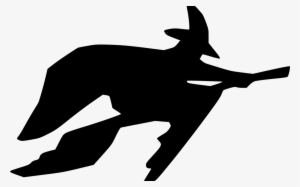 Silhouette Witchcraft Magician Dog Cartoon Free Commercial - Witch Cartoon Silhouette