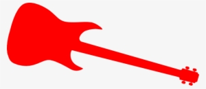 Red Guitar Silhouette Clip Art At Vector Clip Art Png - Clip Art Guitar Red