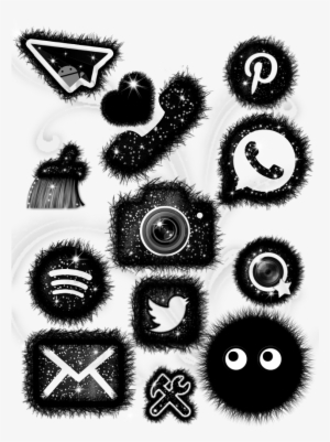 Black Fluffy Icon Pack - Illustration