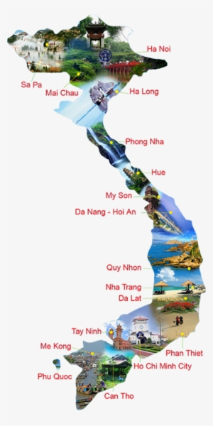 Vietnam Tourist Map 1 - Vietnam Tourist Map Png