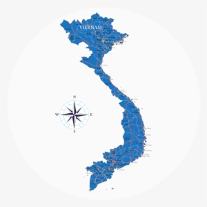 Vietnam-map - Circle