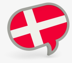 Illustration Of Flag Of Denmark - Dutch Flag Speech Bubble