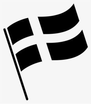 Danish Flag Rubber Stamp - Swedish Flag Black And White