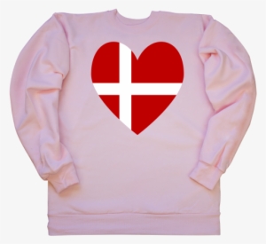 danish flag heart valentine crewneck sweatshirt - sweatshirt