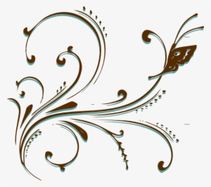 Brown Butterfly Scroll Svg Clip Arts 600 X 532 Px