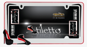Stiletto, White - Shoe License Plate Frame