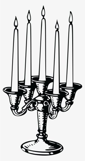 Free Clipart Of A Candle Stick - Candlestick Clip Art Black And White Png