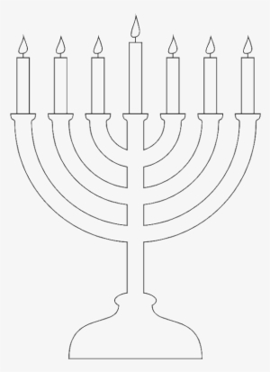 Simple Candles Of Menorah Coloring Pages - Candle