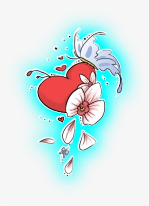 Two Hearts One Love Tattoo Designs Of Heart - Illustration