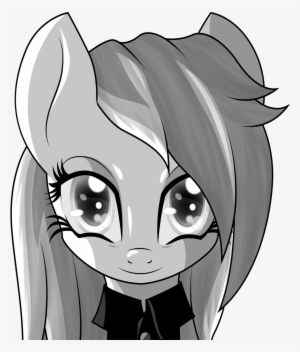 An-m, Black And White, Clothes, Earth Pony, Face, Female, - Cartoon