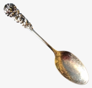 Peony Sterling Silver Spoon Engraved Elyria O - Spoon