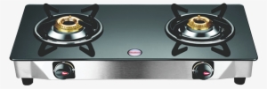 Glass Top Gas Stove Manufacturers In India - Pigeon Carbon Glass 2 Burner Gas Stove, Black
