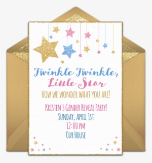 Twinkling Stars Online Invitation - Mermaid Birthday Party Invitations