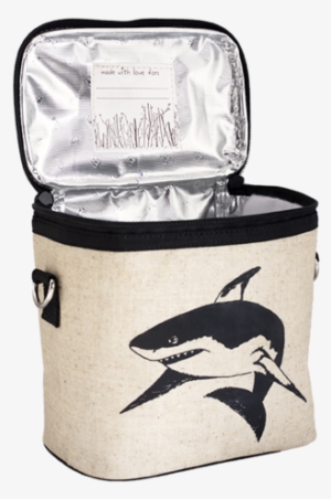 Soyoung Raw Linen Small Cooler Bag Black Shark