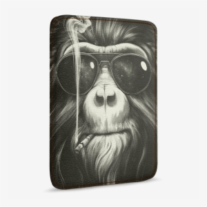 Dailyobjects Smoke Em Real Leather Sleeve Case Cover - Smoking Monkey Illustration