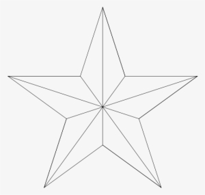 Pentagram Star Pizza Png Images 600 X 600 - Line Art