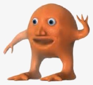 Orang Wave Transparent - Orange Meme Man