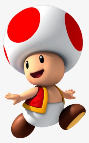 Red Toadstool - Toad Mario Transparent