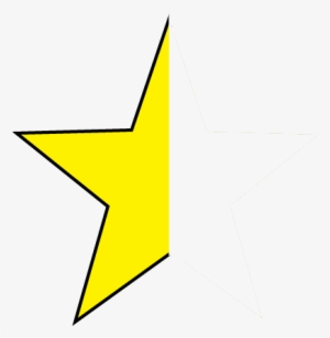 half star - half of a yellow star