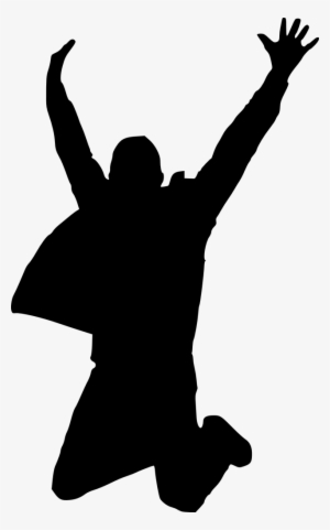 Png File Size - Happy Person Silhouette Png