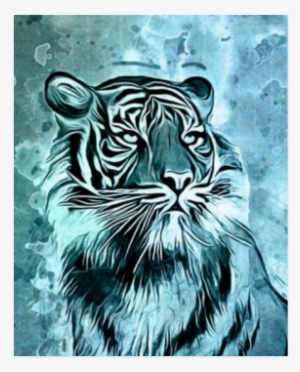 Watercolor Tiger Poster 16"x20" - Watercolor Painting