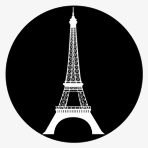 Eiffel Tower 2 Monochrome Glass Gobo - Eiffel Tower In A Circle