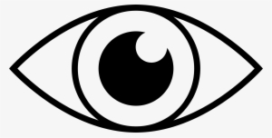 Line Art Drawing Eye Computer Icons Visual Perception - Black And White Simple Eye