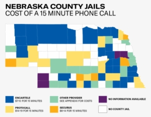 Map Of Nebraska Counties With Provider And Cost Range - Nebraska