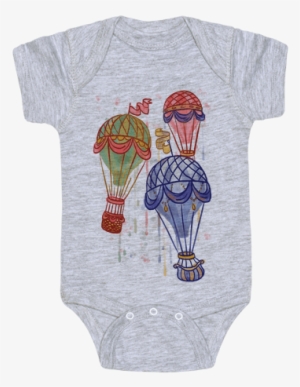 Watercolor Balloon Trip Baby Onesy - Ruth Bader Ginsburg Onesie