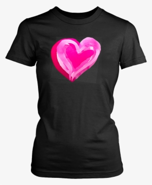 [custom T Shirts] - Pink Shirt With Black Heart