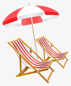 Vintage Beach Png - Beach Umbrella And Chair Png