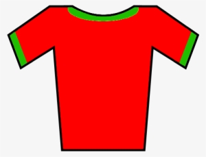 Soccer Jersey Red-green - Red T Shirt Cartoon
