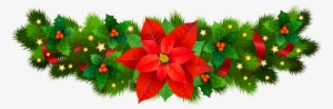 Christmas Decorative With Png Clip Art Image - Poinsettia Clipart