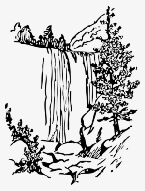 24 Waterfall Free Clipart Public Domain Vectors - Waterfall Clip Art Black And White