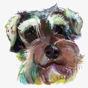 Watercolor Dog Printed Transfers - Watercolor Painting
