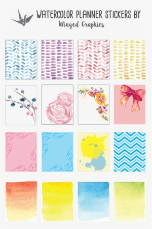 Free Watercolor Planner Stickers By Winged Graphics - Creative Arts