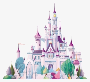Transparent Pink Castle Png Clipart - Disney Cartoon Princess Castle