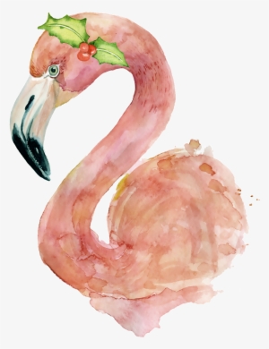 This Graphics Is Hand Painted A Flamingo Png Transparent - Flamingo Watercolor