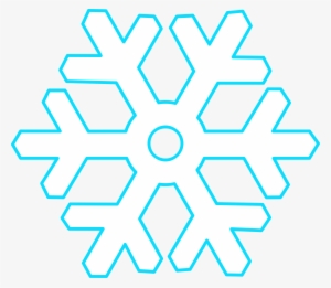 Flat White Snowflake With Hollow Circular Center Graphic - Snowflake In A Circle