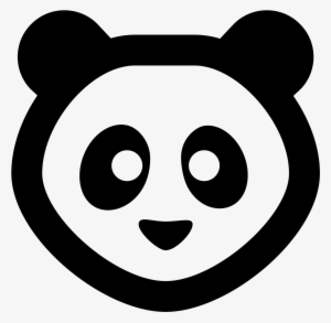 A Bear Shaped Head With Round Ears Near The Top Of - Icone Panda