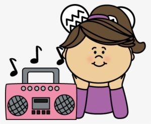 Music Clipart Cute - Listen To Music Clipart