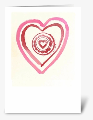 Multiple Hearts Greeting Card - Watercolor Painting
