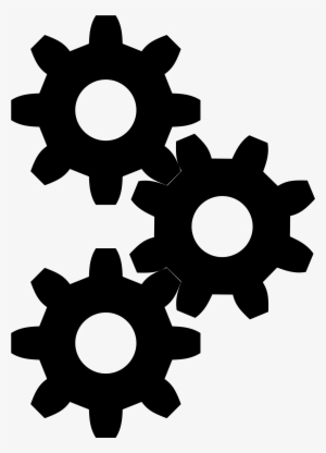 Black Gears Png Graphic Black And White Download - Cog Icon