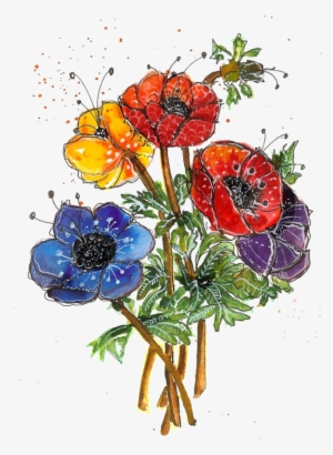 Banner Transparent Library Fleurs Flores Flowers Bloemen - Watercolor Painting