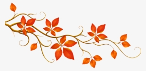 Decorative Branch With Autumn Leaves Png Clipart - Fall Tree Branch Clip Art