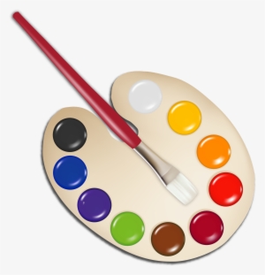 Palette With Paint Brush Png Image - Paint Brushes And Palette