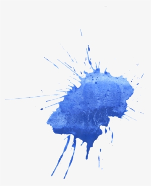 Blue Watercolor Splatter Transparent Png Splash Watercolor - Watercolor Drop
