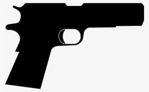 File - Gun Outline - Svg - Cartoon Gun No Background